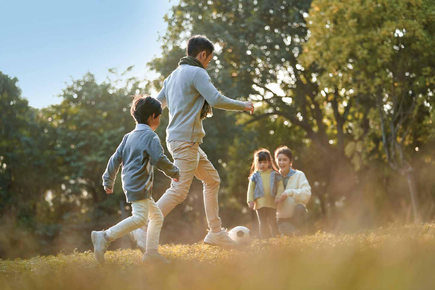 Family enjoying the outdoors